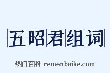 五昭君组词是什么意思的图片